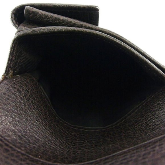 GUCCI two-fold wallet GG canvas beige canvas �~ leather used Authentic - Picture 9 of 9